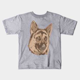 A German Shepherd head Drawing Kids T-Shirt